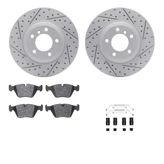 R1 Concepts WBUH1-31202 Brake Rotors - Carbon Coated - D/S W/ Optimum Oe Pads & Hdw